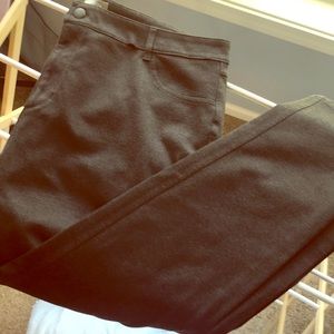 Charcoal Ponte Pants, skinny leg